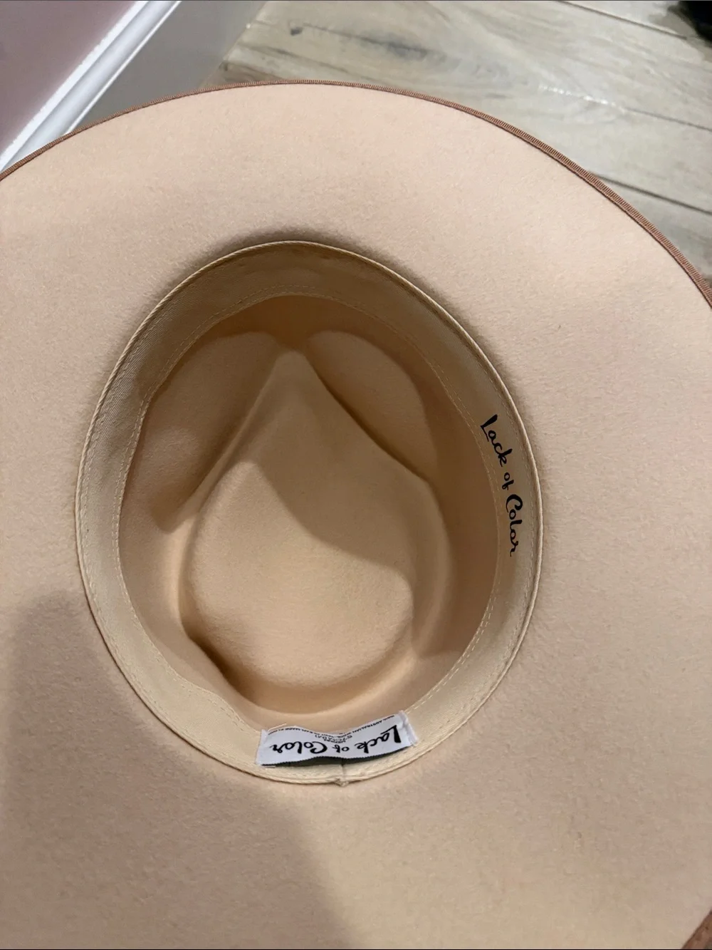 LACK OF COLOR  Wide Brim Felt Fedora Hat size medium 57cm